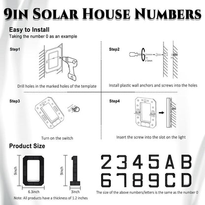 VapoShine™ Solar House Number Lights